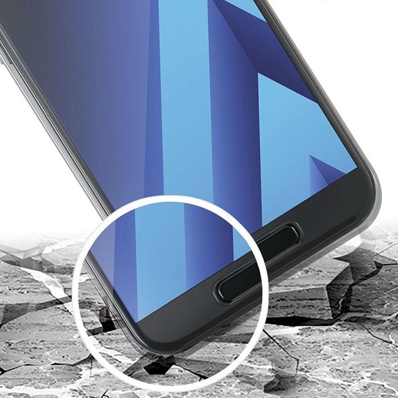 Microsonic Samsung Galaxy A5 2017 Kılıf 6 tarafı tam full koruma 360 Clear Soft Şeffaf 3