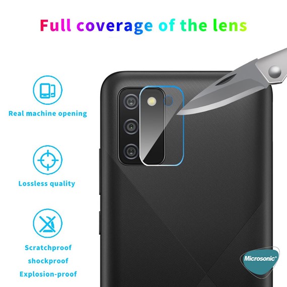 Microsonic Samsung Galaxy A02s Kamera Lens Koruma Camı 2