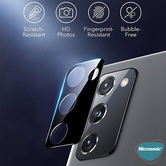 Microsonic Samsung Galaxy A02s Kamera Lens Koruma Camı V2 Siyah 6