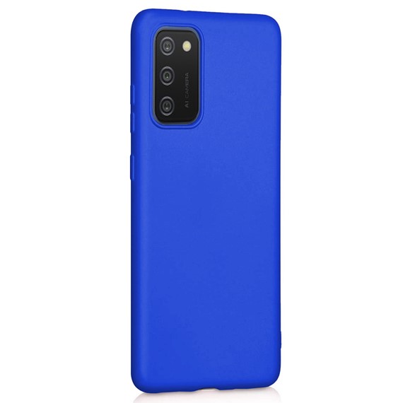 Microsonic Matte Silicone Samsung Galaxy A02s Kılıf Mavi 2