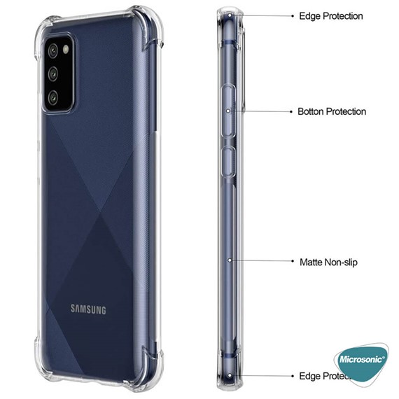 Microsonic Samsung Galaxy A02s Kılıf Shock Absorbing Şeffaf 3