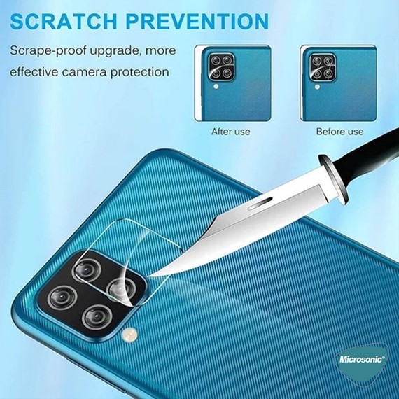 Microsonic Samsung Galaxy M12 Kamera Lens Koruma Camı 4