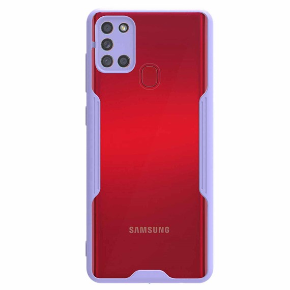Microsonic Samsung Galaxy A21S Kılıf Paradise Glow Lila 2