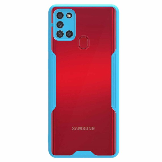 Microsonic Samsung Galaxy A21S Kılıf Paradise Glow Turkuaz 2