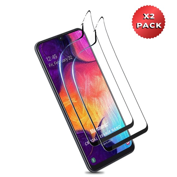 Microsonic Samsung Galaxy A50 Crystal Seramik Nano Ekran Koruyucu Siyah 2 Adet 2