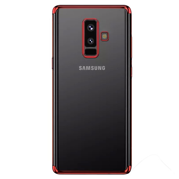 Microsonic Samsung Galaxy A6 Plus 2018 Kılıf Skyfall Transparent Clear Kırmızı 2