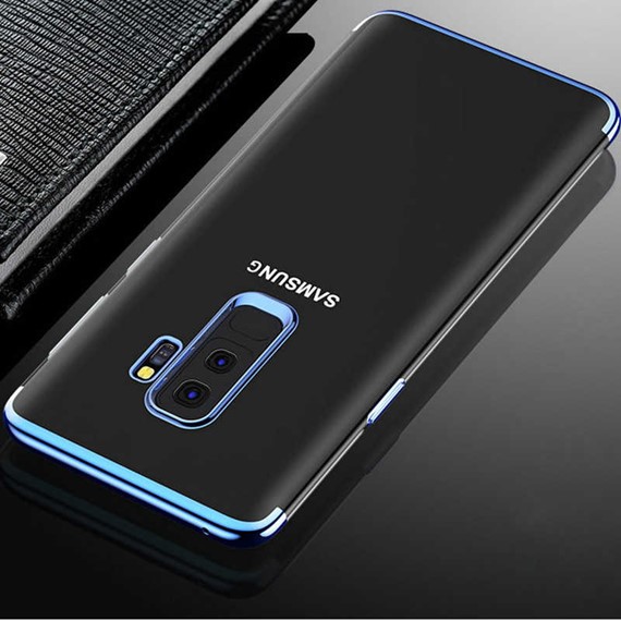 Microsonic Samsung Galaxy A6 Plus 2018 Kılıf Skyfall Transparent Clear Mavi 3