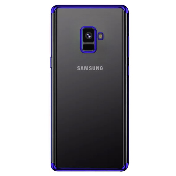 Microsonic Samsung Galaxy A8 2018 Kılıf Skyfall Transparent Clear Mavi 2