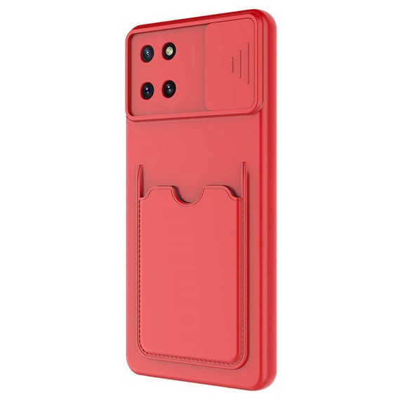 Microsonic Samsung Galaxy A81 Kılıf Inside Card Slot Kırmızı 2