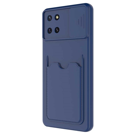 Microsonic Samsung Galaxy A81 Kılıf Inside Card Slot Lacivert 2