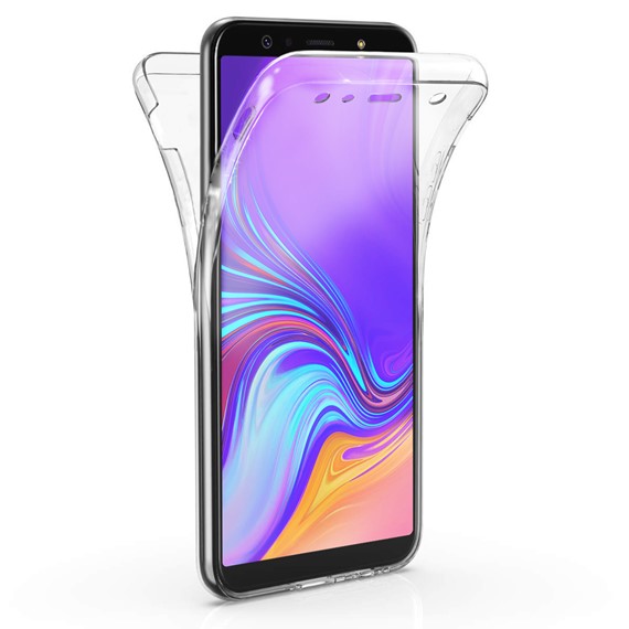 Microsonic Samsung Galaxy A9 2018 Kılıf 6 tarafı tam full koruma 360 Clear Soft Şeffaf 1