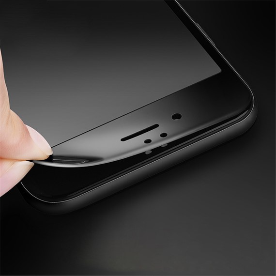 Microsonic Samsung Galaxy C7 3D Kavisli Temperli Cam Ekran koruyucu Kırılmaz Film Beyaz 5