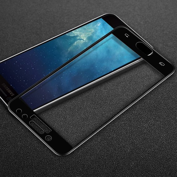 Microsonic Samsung Galaxy J3 Pro Tam Kaplayan Temperli Cam Ekran koruyucu Kırılmaz Film Siyah 2