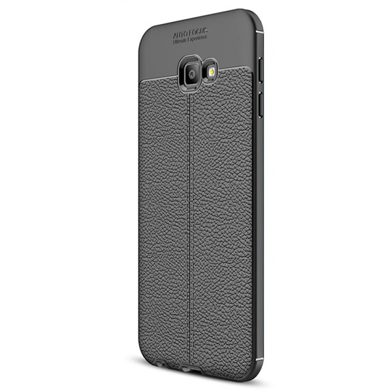 Microsonic Samsung Galaxy J4 Core Kılıf Deri Dokulu Silikon Siyah 2