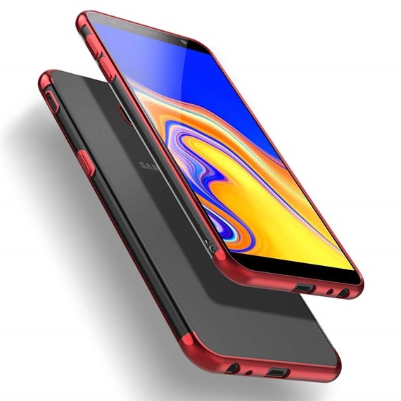 Microsonic Samsung Galaxy J4 Core Kılıf Skyfall Transparent Clear Kırmızı 3