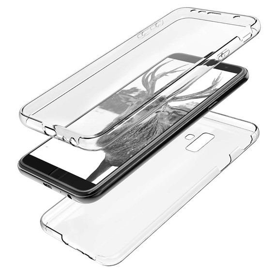 Microsonic Samsung Galaxy J4 Core Kılıf 6 tarafı tam full koruma 360 Clear Soft Şeffaf 3