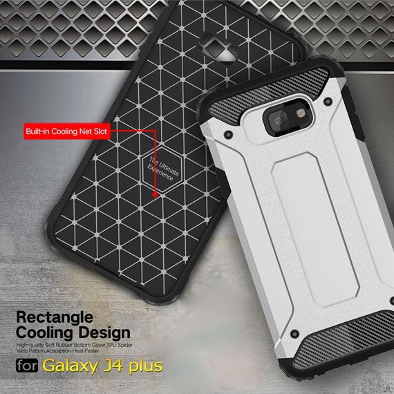 Microsonic Samsung Galaxy J4 Core Kılıf Rugged Armor Kırmızı 5
