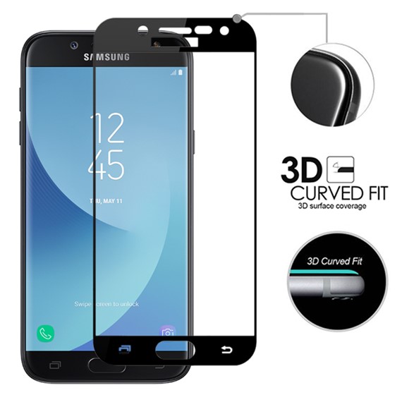Microsonic Samsung Galaxy J5 Pro Tam Kaplayan Temperli Cam Ekran koruyucu Kırılmaz Film Siyah 2