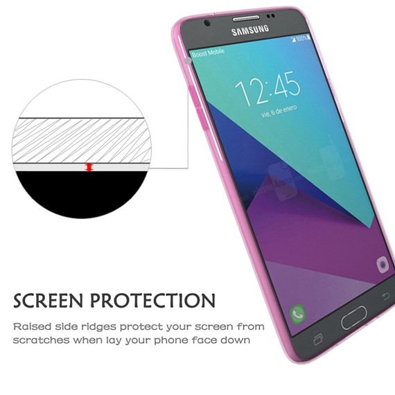 Microsonic Samsung Galaxy J7 Pro Kılıf Transparent Soft Beyaz 3