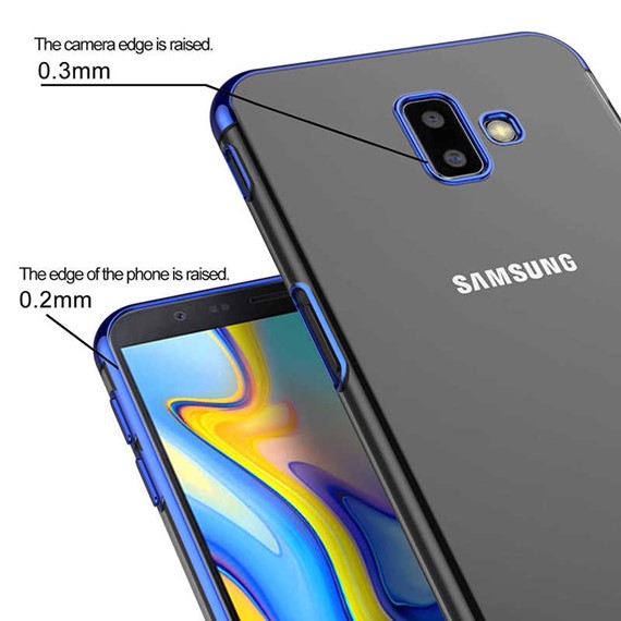 Microsonic Samsung Galaxy J6 Plus Kılıf Skyfall Transparent Clear Kırmızı 4