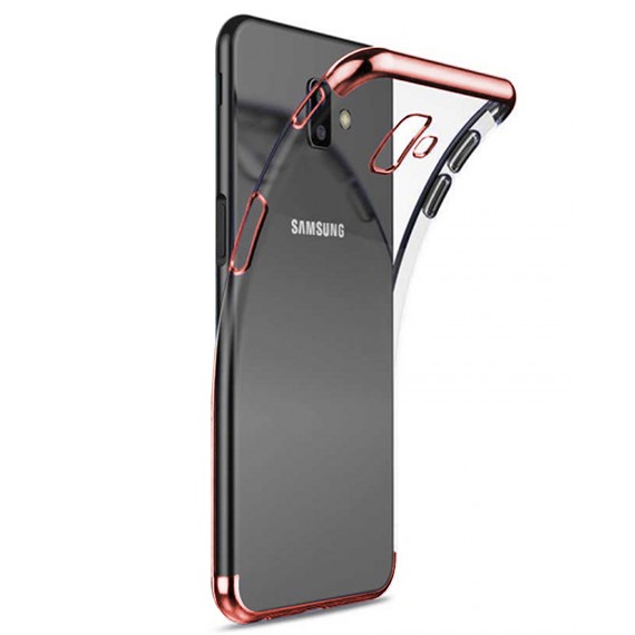 Microsonic Samsung Galaxy J6 Plus Kılıf Skyfall Transparent Clear Rose Gold 2