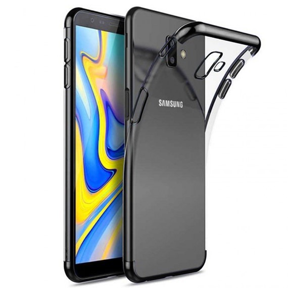 Microsonic Samsung Galaxy J6 Plus Kılıf Skyfall Transparent Clear Siyah 1