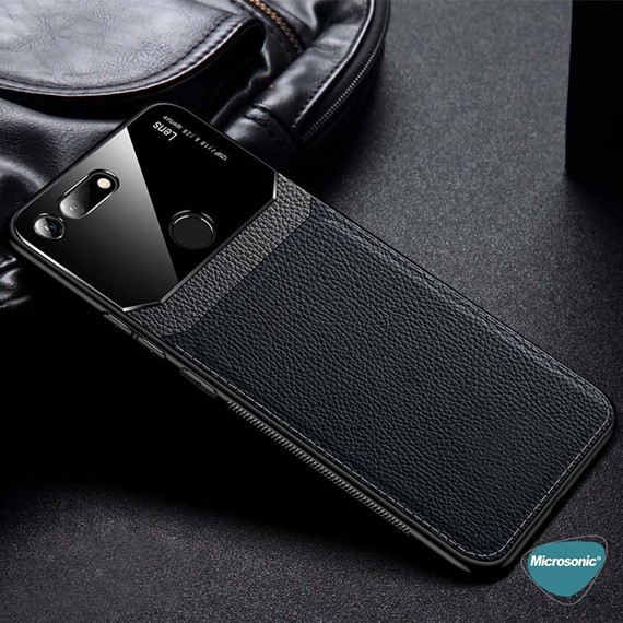 Microsonic Samsung Galaxy A71 Kılıf Uniq Leather Lacivert 6