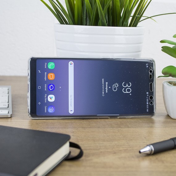 Microsonic Samsung Galaxy Note 8 Kılıf 6 tarafı tam full koruma 360 Clear Soft Şeffaf 4