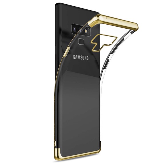 Microsonic Samsung Galaxy Note 9 Kılıf Skyfall Transparent Clear Gold 2