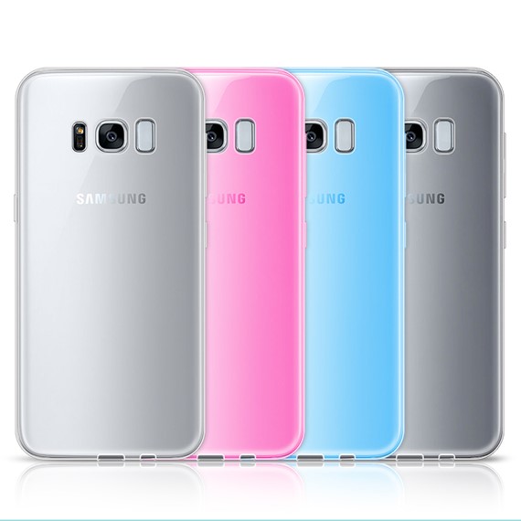 Microsonic Samsung Galaxy S8 Plus Kılıf Transparent Soft Beyaz 2
