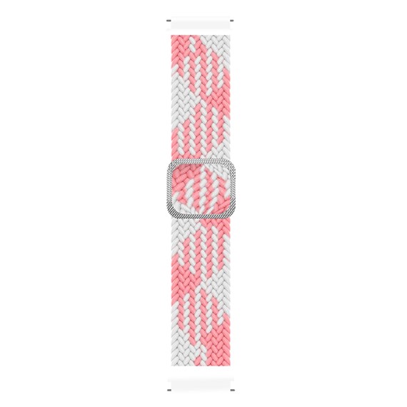 Microsonic OnePlus Watch Kordon Braided Loop Band Pembe Beyaz 1