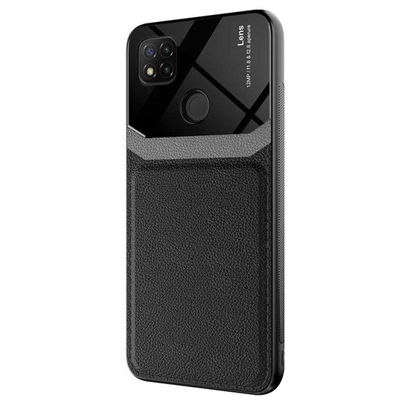 Microsonic Xiaomi Redmi 9C Kılıf Uniq Leather Siyah 2