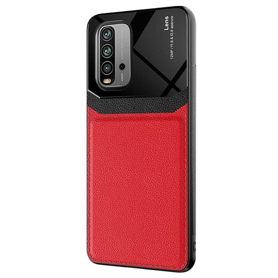Microsonic Xiaomi Redmi 9T Kılıf Uniq Leather Kırmızı 2