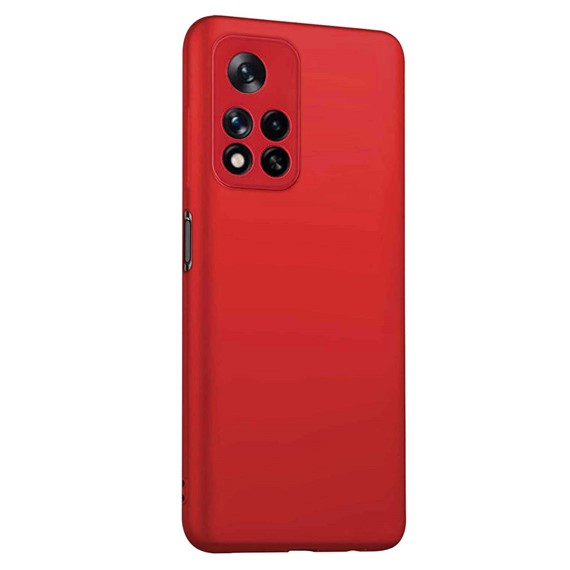 Microsonic Matte Silicone Xiaomi Redmi Note 11 Pro Plus Kılıf Kırmızı 2