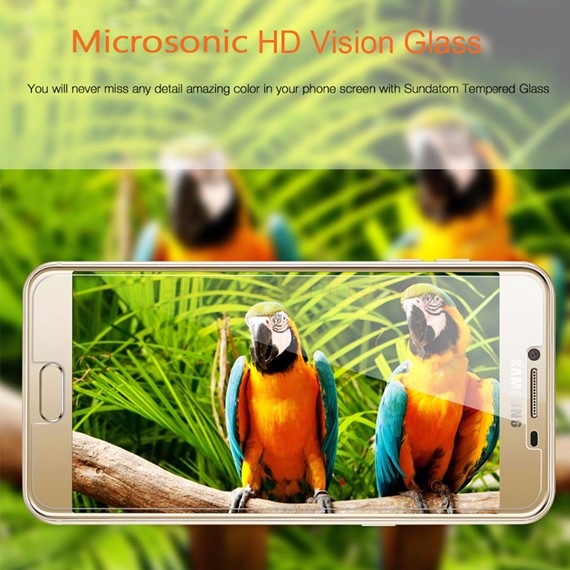 Microsonic Samsung Galaxy C7 Temperli Cam Ekran koruyucu film 3