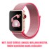 Microsonic Apple Watch Series 2 38mm Hasırlı Kordon Woven Hot Pink 2