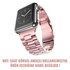 Microsonic Apple Watch Series 3 38mm Metal Stainless Steel Kordon Rose Gold 2