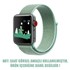 Microsonic Apple Watch Series 3 42mm Hasırlı Kordon Woven Marine Green 2