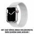 Microsonic Apple Watch Series 4 44mm Kordon Small Size 127mm Knitted Fabric Single Loop Beyaz 2