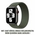 Microsonic Apple Watch Series 3 42mm Kordon Medium Size 147mm Knitted Fabric Single Loop Koyu Yeşil 2