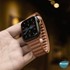 Microsonic Apple Watch Ultra Kordon Leather Link Band Kahverengi 5