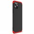 Microsonic Apple iPhone 12 Pro Kılıf Double Dip 360 Protective Siyah Kırmızı 2