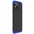 Microsonic Apple iPhone 12 Pro Kılıf Double Dip 360 Protective Siyah Mavi 2
