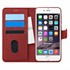 Microsonic Apple iPhone 6 Kılıf Fabric Book Wallet Kırmızı 1