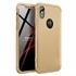 Microsonic Apple iPhone XS Kılıf Double Dip 360 Protective Gold 1