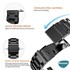 Microsonic Samsung Gear S3 Frontier Metal Stainless Steel Kordon Siyah 7