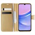Microsonic Samsung Galaxy A15 Kılıf Delux Leather Wallet Gold 1