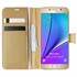 Microsonic Samsung Galaxy Note 5 Kılıf Delux Leather Wallet Gold 1