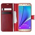 Microsonic Samsung Galaxy Note 5 Kılıf Delux Leather Wallet Kırmızı 1