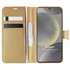 Microsonic Samsung Galaxy S24 Kılıf Delux Leather Wallet Gold 1